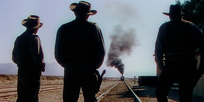 Man Without A Star; the train pulls into town and the sheriff waits...