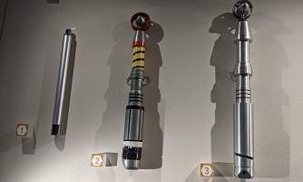 Doctor Who Worlds of Wonder; a selection of sonic screwdrivers.