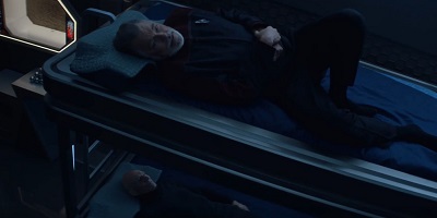 Star Trek Picard; Jean-Luc Picard and William Riker (Patrick Stewart and Jonathan Frakes), bunking up with trouble.