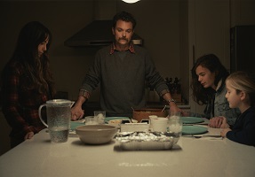 The Integrity of Joseph Chambers; Joe and Tessa (Clayne Crawford and Jordana Brewster) at home with their children.