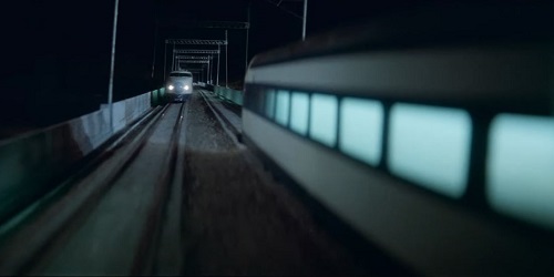 The Bullet Train (新幹線大爆破, Shinkansen Daibakuha); a second train closes the gap to pass vital equipment.