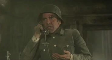 Cross of Iron; Maximilian Schell is Hauptmann Stransky, issuing orders which send men to their deaths while remaining safe behind the lines.