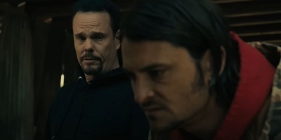 Mob Land; Trey (Kevin Dillon) tries to persuade his brother-in-law Shelby (Shiloh Fernandez) to join him in a life of crime.